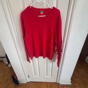 J.Crew cashmere red crewneck sweater  *accepting offers